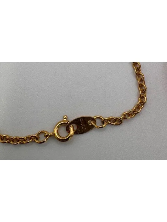 Vintage Avon Red Lucite Apple Pendant Necklace Gold Tone Rhinestone 32” - Picture 6 of 8